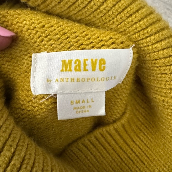Maeve by Anthropologie Mustard Yellow Turtleneck Sweater | Size S M1 - Picture 9 of 11